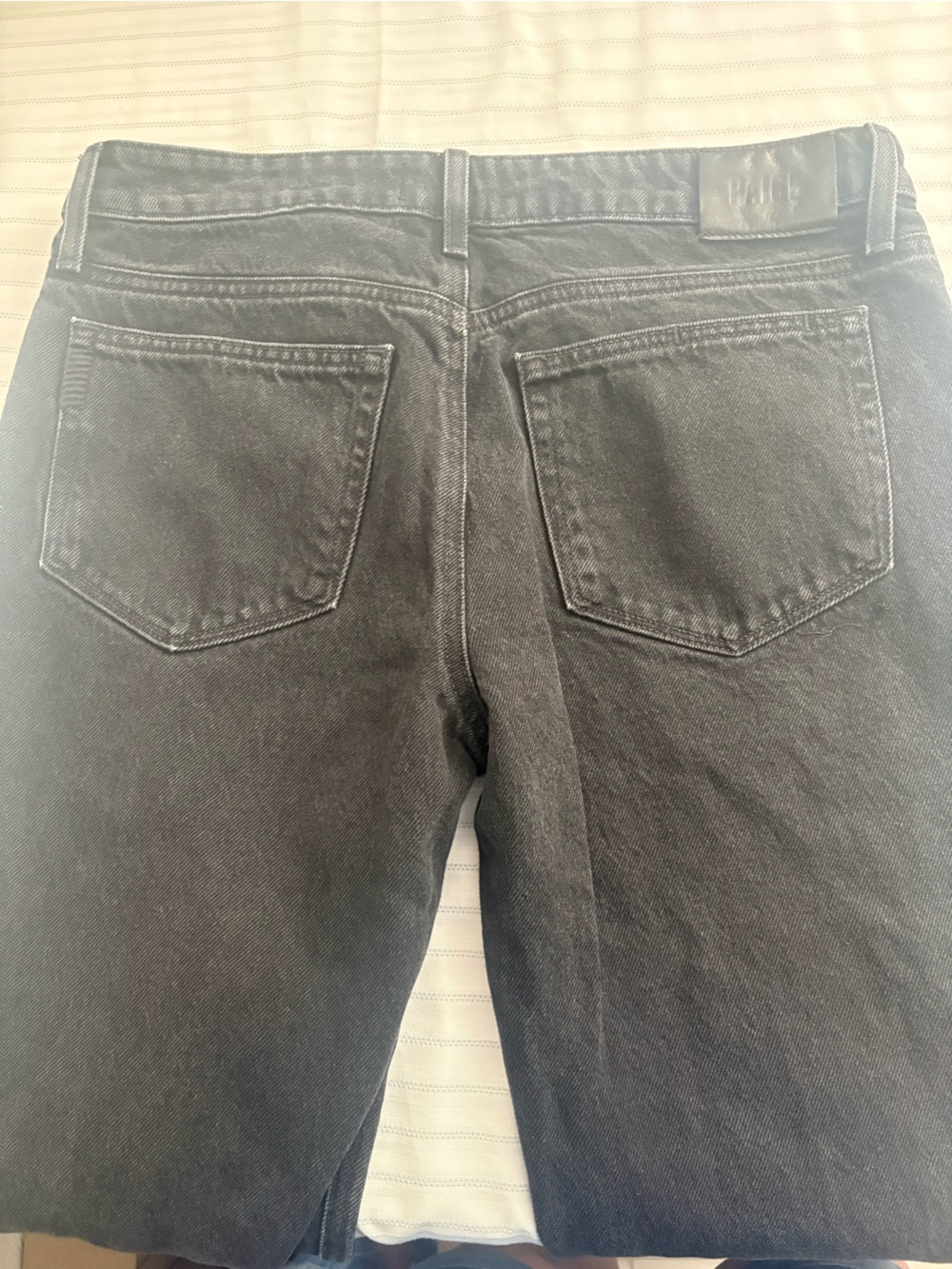 PAIGE Black Wide-Leg Jeans with High Rise - Picture 5 of 13